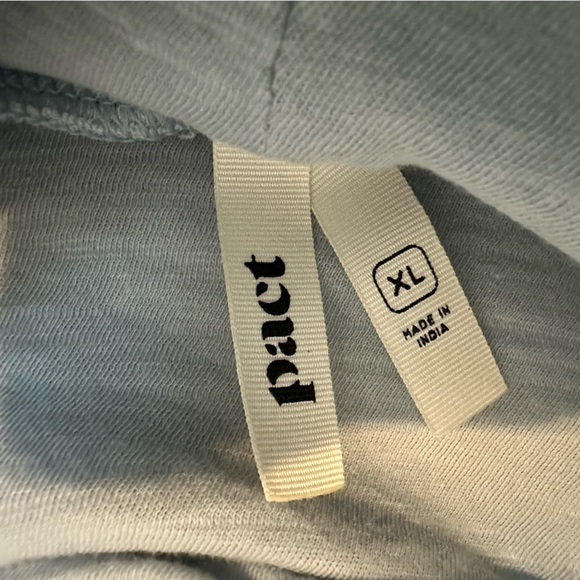 Pact Mock Neck Long Sleeve T-Shirt Light Blue Cotton Casual Size Extra Large - Picture 3 of 5